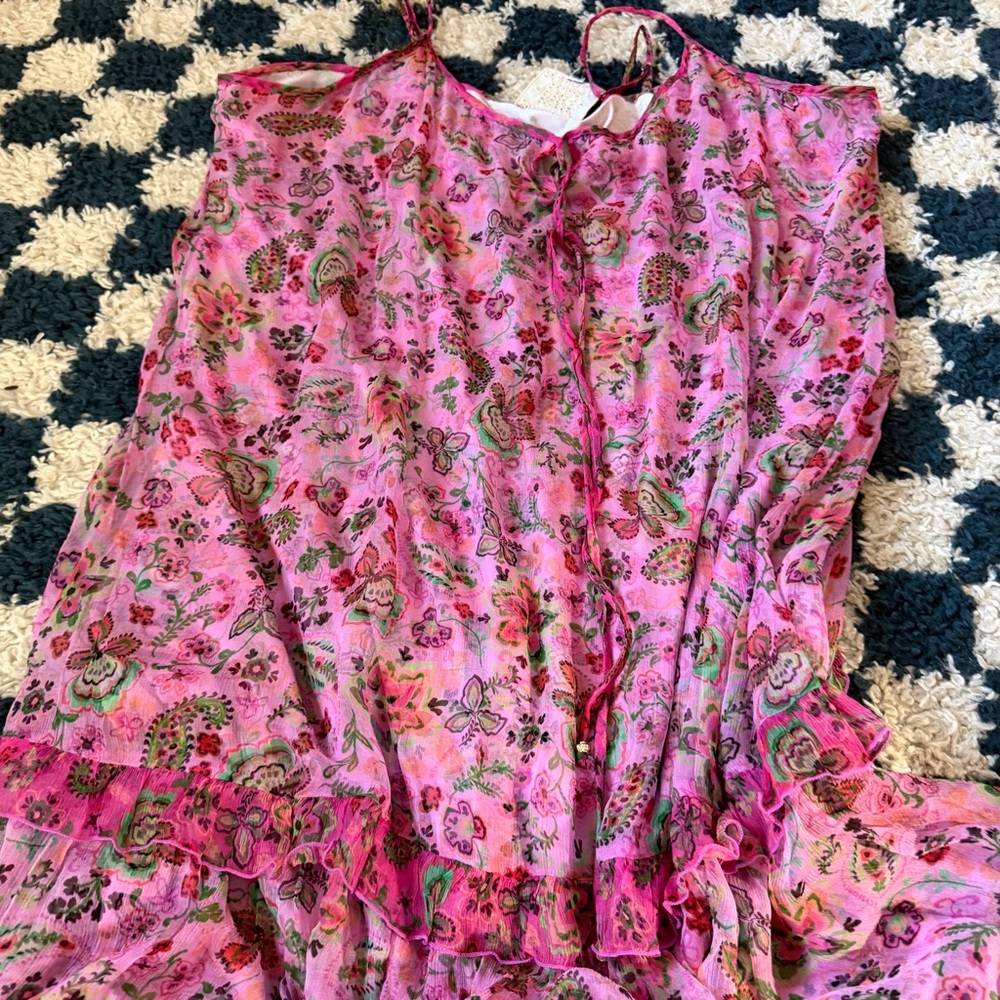 Johnny Was Foxglove Silk Maxi Dress - Picture 3 of 5